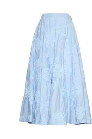 ROTATE Dames, Rokken, Blauw, Maat: S Poliester