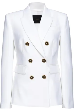 Pinko Dames, Jassen, Wit, Maat: S Polyamide