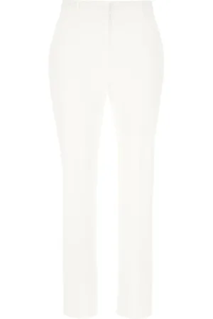 Max Mara Dames, Broeken, Wit, Maat: S