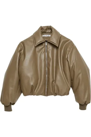 Acne Studios Dames, Jassen, Groen, Maat: M Leer