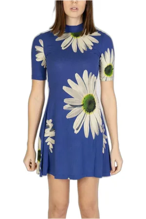 Desigual Dames, Jurken, Blauw, Maat: L Viscose