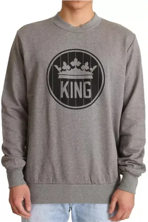 Dolce & Gabbana Heren, Sweatshirts & Hoodies, Grijs, Maat: 4XL Katoen