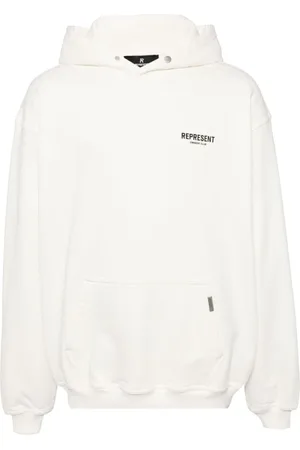 Represent Heren, Sweatshirts & Hoodies, Wit, Maat: M Katoen