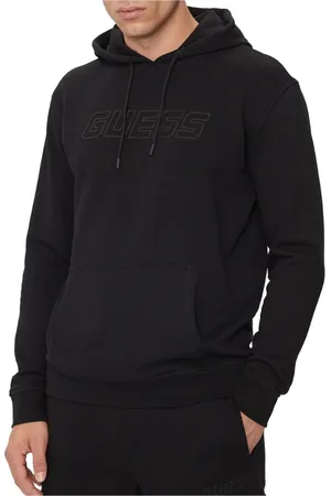 Guess Heren, Sweatshirts & Hoodies, Zwart, Maat: L Katoen