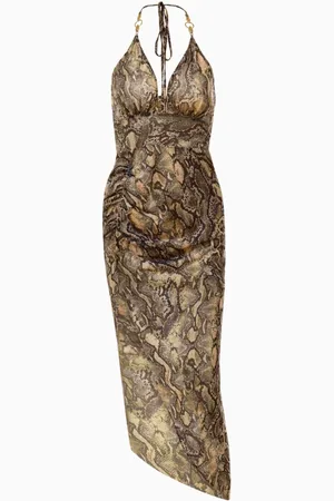 Roberto Cavalli Dames, Jurken, Bruin, Maat: S