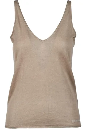 Calvin Klein Dames, Tops, Bruin, Maat: S Linnen