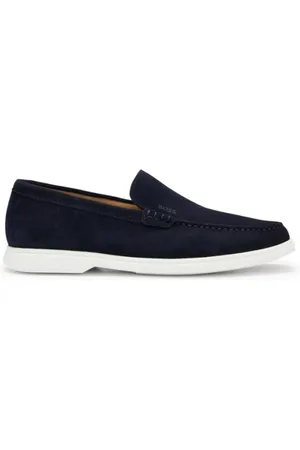 HUGO BOSS Heren, Schoenen, Blauw, Maat: 42 EU Leer