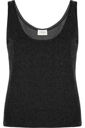 Saint Laurent Dames, Tops, Zwart, Maat: L