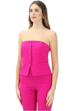 VICOLO Dames, Tops, Roze, Maat: S Leer