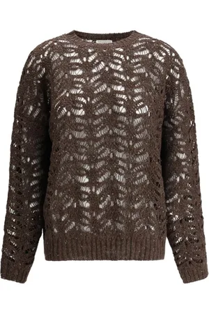Brunello Cucinelli Dames, Truien, Bruin, Maat: L