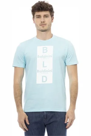 BALDININI Heren, Tops, Blauw, Maat: XL Katoen