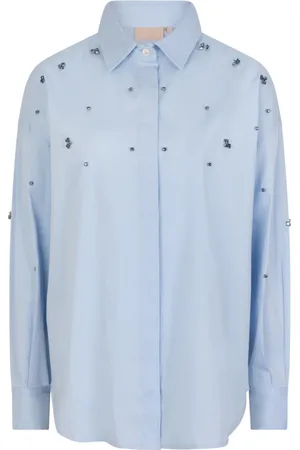 Josh V Dames, Blouses & Shirts, Blauw, Maat: M