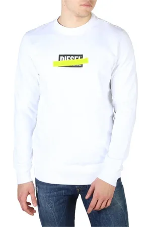 Diesel Heren, Sweatshirts & Hoodies, Wit, Maat: 2XL Katoen