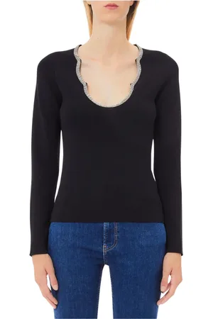 Liu Jo Dames, Tops, Zwart, Maat: M