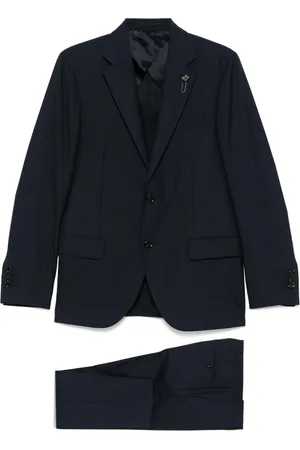 LARDINI Heren, Pakken, Blauw, Maat: 2XL Zijde