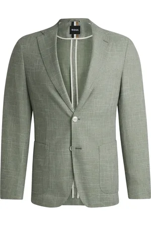 HUGO BOSS Heren, Jassen, Groen, Maat: 2XL Wol