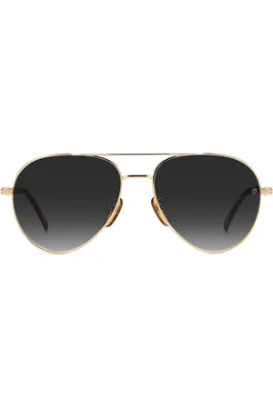 DB EYEWEAR BY DAVID BECKHAM Unisex, Accessoires, Geel, Maat: 59 MM Leer