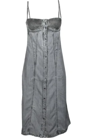 Diesel Dames, Jurken, Grijs, Maat: S