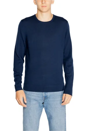 Calvin Klein Heren, Truien, Blauw, Maat: S Wol