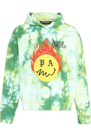 Palm Angels Heren, Sweatshirts & Hoodies, Groen, Maat: XS Katoen
