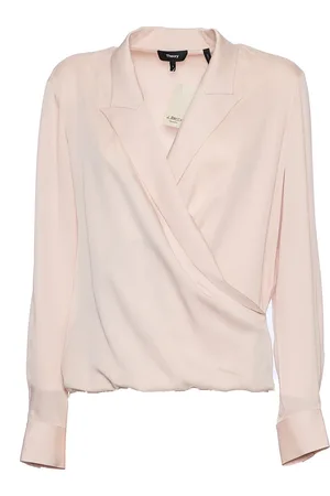 THEORY Dames, Blouses & Shirts, Roze, Maat: M Zijde