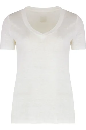 120% Lino Dames, Tops, Wit, Maat: L Linnen