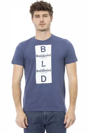 BALDININI Heren, Tops, Blauw, Maat: XS Katoen