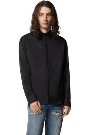 John Richmond Heren, Overhemden, Zwart, Maat: 2XL Katoen