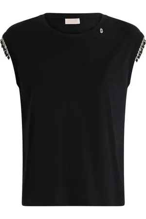 Liu Jo Dames, Tops, Zwart, Maat: XS Katoen