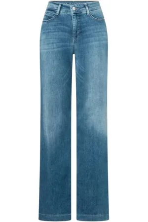 Mac Dames, Jeans, Blauw, Maat: S Katoen