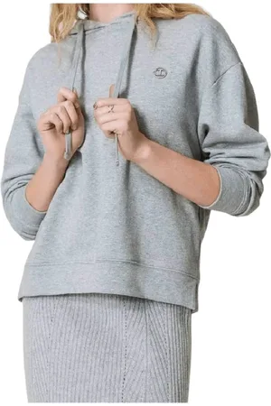 Twin-Set Dames, Sweatshirts & Hoodies, Grijs, Maat: L Katoen
