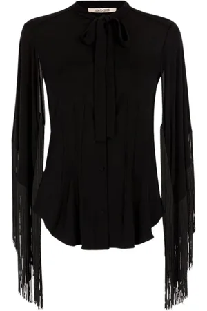 Roberto Cavalli Dames, Blouses & Shirts, Zwart, Maat: S