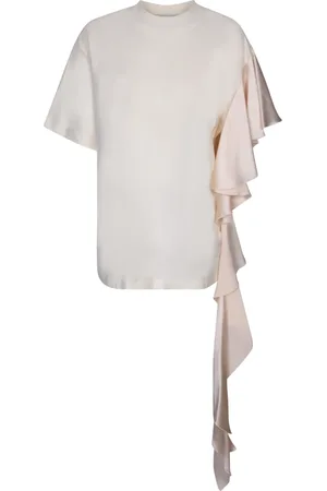 Msgm Dames, Tops, Wit, Maat: S Katoen
