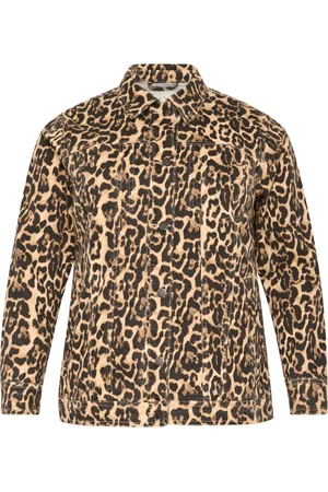 Kaffe Dames, Jassen, Bruin, Maat: XL Denim