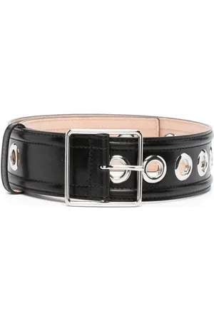 Alexander McQueen Unisex, Accessoires, Zwart, Maat: 85 CM Leer