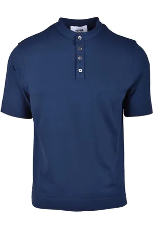 ALPHA STUDIO Heren, Tops, Blauw, Maat: L Katoen