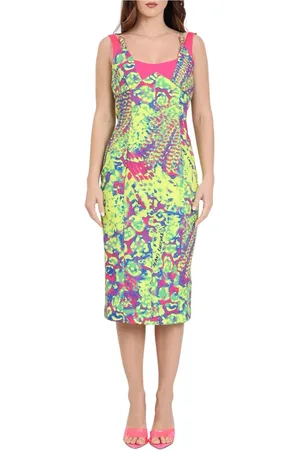 VERSACE Dames, Jurken, Groen, Maat: XS Poliester