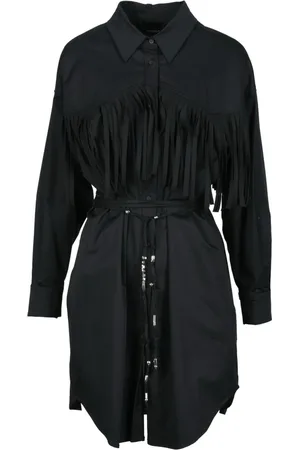 Dondup Dames, Jurken, Zwart, Maat: XS Katoen