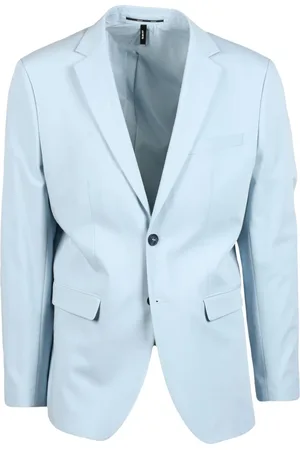 SELECTED Heren, Jassen, Blauw, Maat: M Viscose