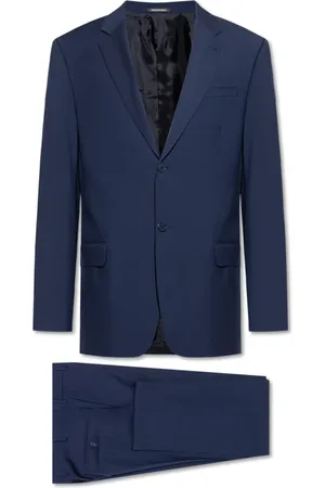 Emporio Armani Heren, Pakken, Blauw, Maat: L Wol