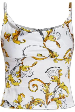 VERSACE Dames, Tops, Wit, Maat: L Viscose