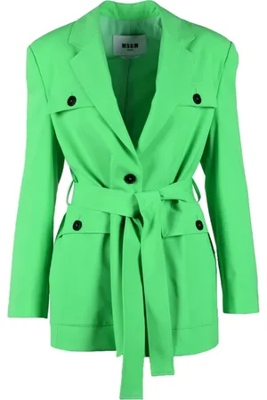 Msgm Dames, Mantels, Groen, Maat: 2XS Wol