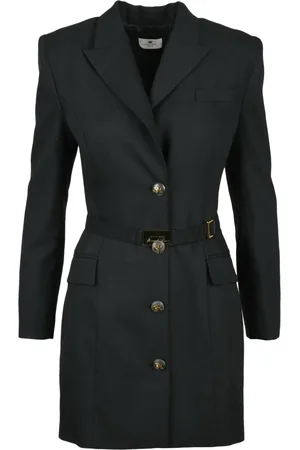 Elisabetta Franchi Dames, Jurken, Zwart, Maat: S Wol