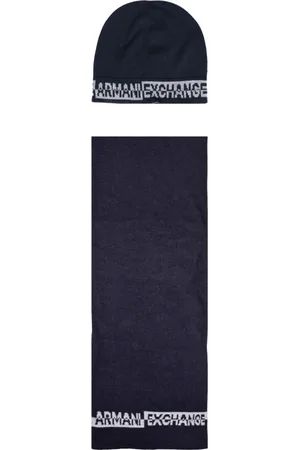 Armani Exchange Heren, Accessoires, Blauw, Maat: ONE Size Wol