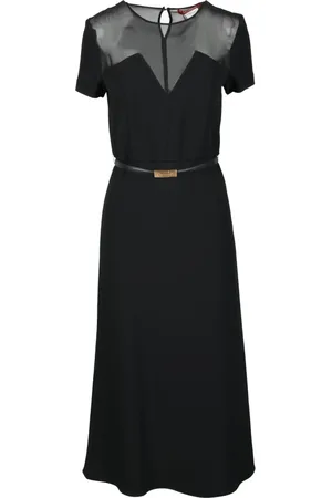 Max Mara Dames, Jurken, Zwart, Maat: 2XS Voile