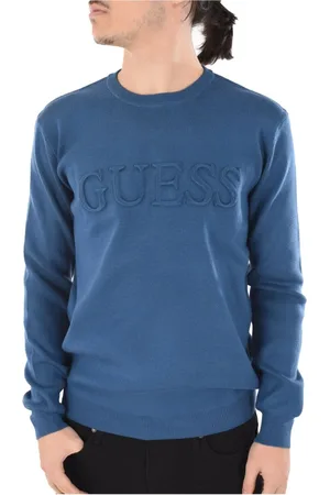 Guess Heren, Sweatshirts & Hoodies, Blauw, Maat: M Viscose