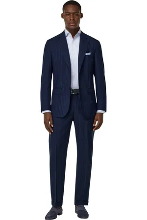 Boggi Milano Heren, Pakken, Blauw, Maat: L Wol