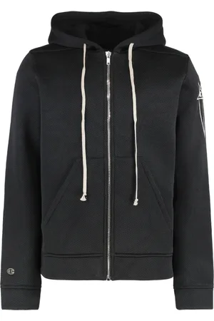Rick Owens Heren, Sweatshirts & Hoodies, Zwart, Maat: XL Poliester