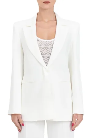 Patrizia Pepe Dames, Jassen, Wit, Maat: M Viscose