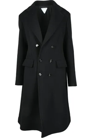 Bottega Veneta Dames, Mantels, Zwart, Maat: M Wol